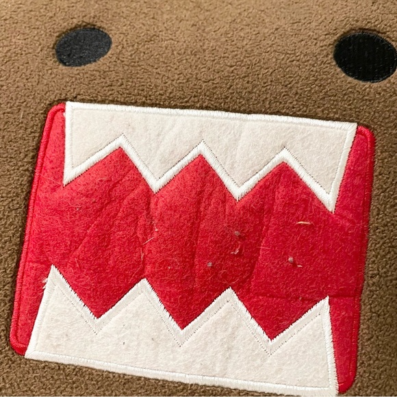 Domo Fleece Tote Bag Purse Brown Plush Character Shoulder Bag - Picture 4 of 16
